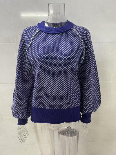 Suéter Tejido Jacquard Cuello Redondo para Otoño e Invierno - Image 21