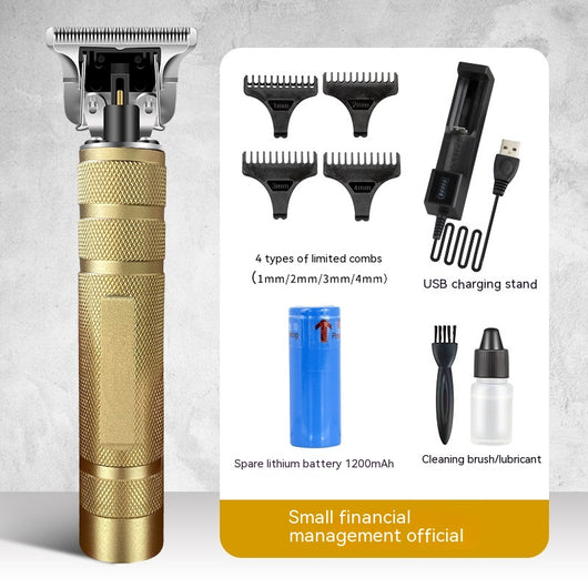 Cortadora de Cabello Profesional Retro con Grabado - Máquina de Afeitar Eléctrica de Precisión - Image 9