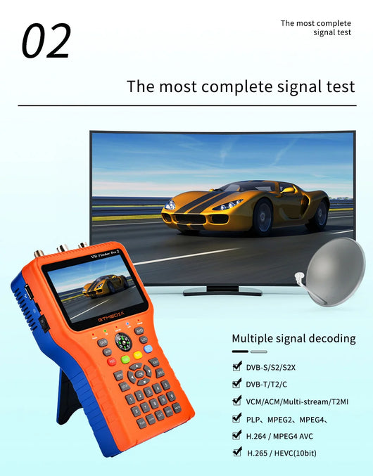 Buscador de Satélite V8 Finder Pro2 - Medidor DVB-S2/S2X/S2ST2/TC - Image 16
