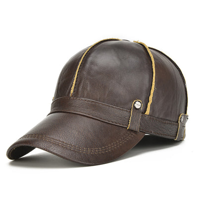 Gorro de Cuero para Hombre con Protección Auditiva - Invierno Acolchado - Image 7