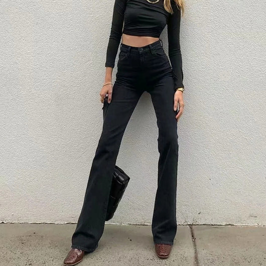 Jeans Retro Slim Micro Acampanados para Mujer - Estilo Europeo y Americano - Image 4