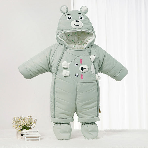 Pijama Enterizo de Algodón con Plumón para Recién Nacido - Image 4