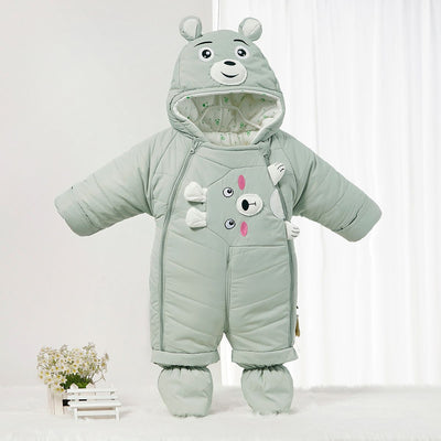 Pijama Enterizo de Algodón con Plumón para Recién Nacido - Image 4