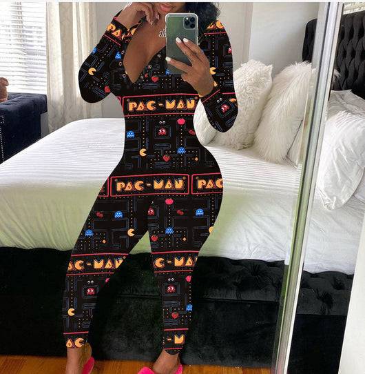 Jumpsuit Casual para Mujer con Estampado y Mangas Largas - Image 42