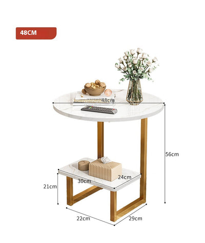 Mesa de Centro Minimalista Moderna con Doble Nivel y Almacenamiento - Image 6