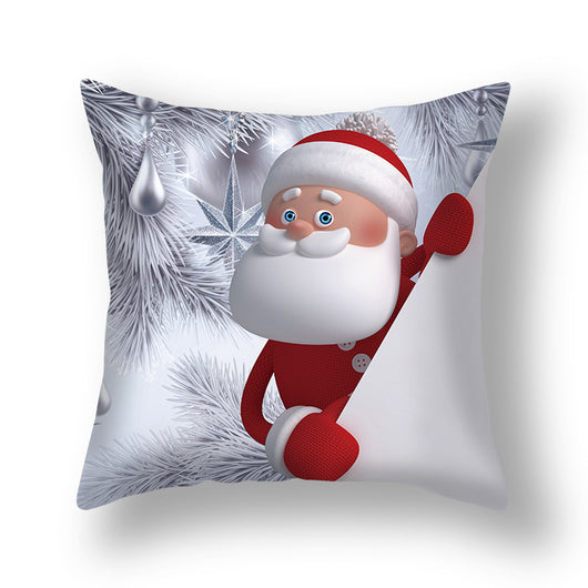 Funda de Almohada Navideña Muñeco de Nieve Tono Melocotón - Image 16