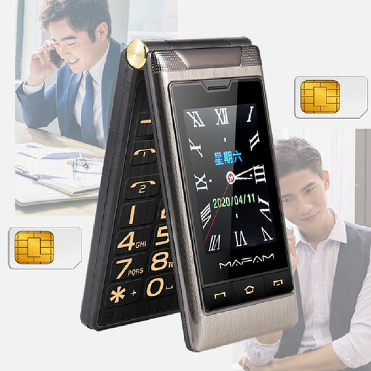Teléfono Móvil Dual Pantalla para Adultos Mayores con Conectividad Total