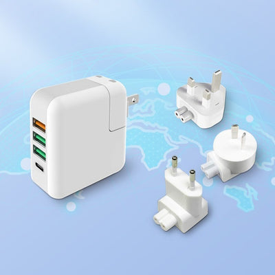 Cargador Rápido USB Multi-Puerto 5V2A QC3.0 Certificado CE - Viajes