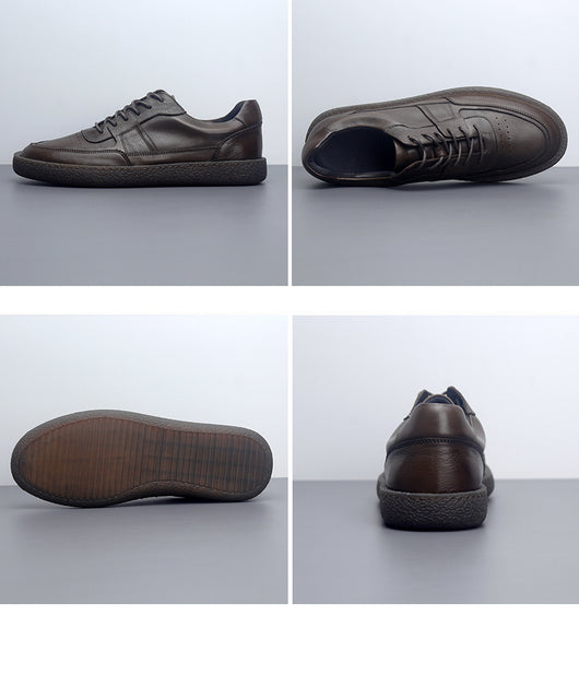 Tenis de Cuero Transpirables Vintage Hombre - Zapatos Casuales Bajos - Image 12