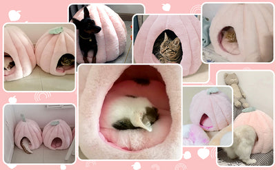 Casa Cueva para Gatos Rosa con Cojín Removible - Cama Refugio Suave - Image 13