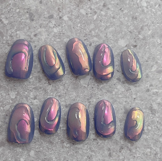 Esmalte de Uñas Aurora Veraniega con Efecto Degradado Fluido - Image 3