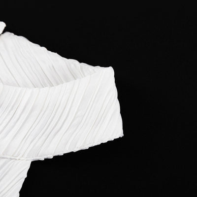 Conjunto de Pantalón Ancho Cintura Alta y Chaleco Plisado sin Mangas - Blanco - Image 18