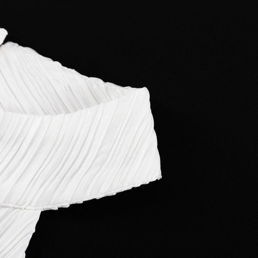 Conjunto de Pantalón Ancho Cintura Alta y Chaleco Plisado sin Mangas - Blanco - Image 18