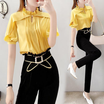 Conjunto de Blusa Dos Piezas Estilo Maduro con Toque Sofisticado - Image 16