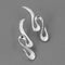 Women's Sterling Silver Plated Exaggerated Geometric Temperament Earrings Silver Plated