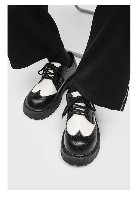 Zapatos de Cuero Casual con Tallado Brogue para Hombre - Image 9