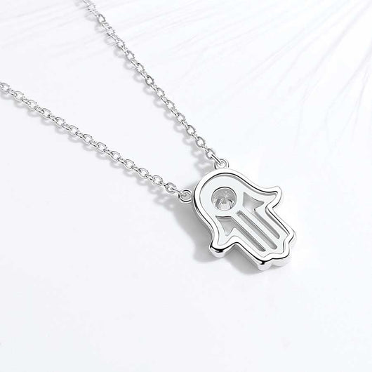 Collar Largo Colgante Geométrico Fátima con Amuleto de Protección - Image 3