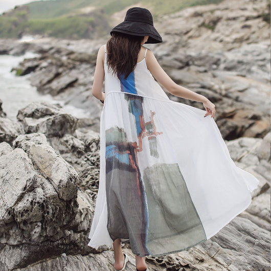 Vestido Vintage con Tirantes Ajustables y Estampado Retro - Image 12