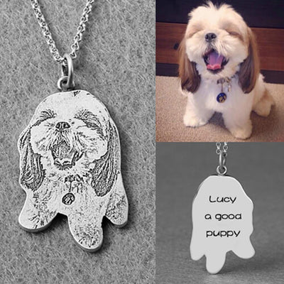 Collar Personalizado de Plata 925 con Foto de Mascota - Gato y Perro