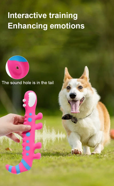 Juguete Masticable Lagartija de Látex con Sonido Chirriante para Perros Pequeños y Medianos - Image 13