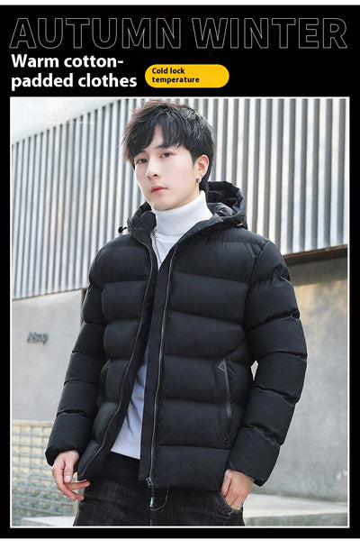 Abrigo Acolchado con Capucha para Hombre - Forro Polar Otoño Invierno - Image 12