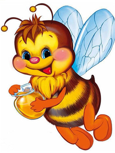 Pintura de Diamantes Abeja Caricatura 5D Cuadrado Completo - Image 7