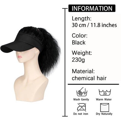 Peluca Ondulada con Capucha y Coleta de Personalidad para Mujer - Image 2