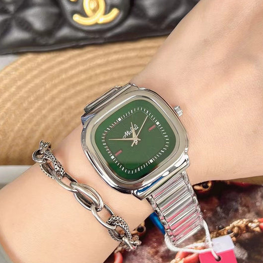 Reloj Mujer Retro Cuadrado Acero Inoxidable Esfera Grande Minimalista - Image 2