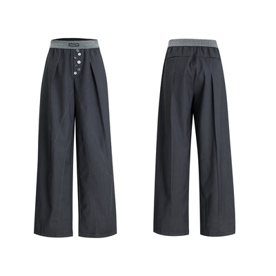 Pantalón Casual Relajado con Diseño de Botones Abiertos - Image 3