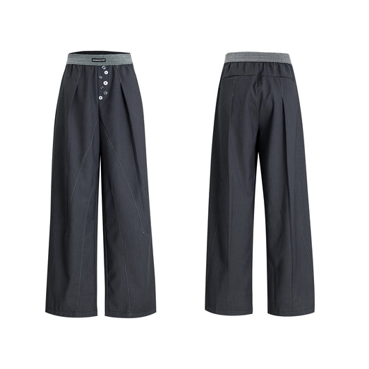 Pantalón Casual Relajado con Diseño de Botones Abiertos - Image 3