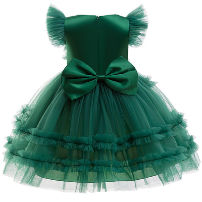 Vestido de Princesa Navideño con Lazo para Niña - Image 4