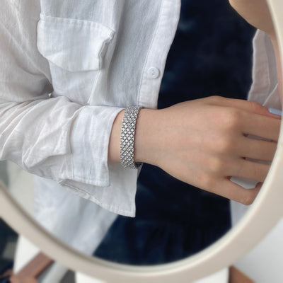 Pulsera de Plata Esterlina S925 con Circones Engarzados para Mujer - Image 11