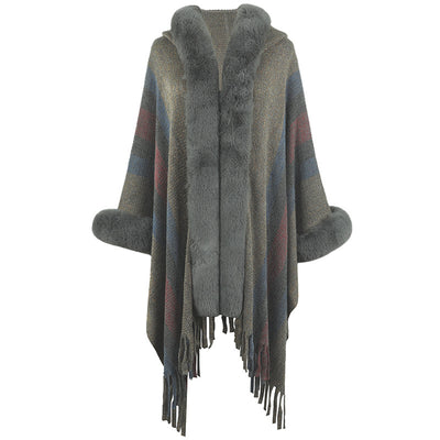 Capa con Capucha Rayada para Otoño e Invierno - Image 5