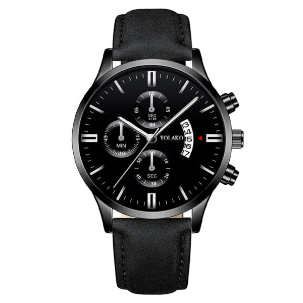 Reloj de Pulsera Cuarzo para Hombre con Tres Esferas y Seis Agujas