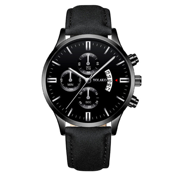 Reloj de Pulsera Cuarzo para Hombre con Tres Esferas y Seis Agujas
