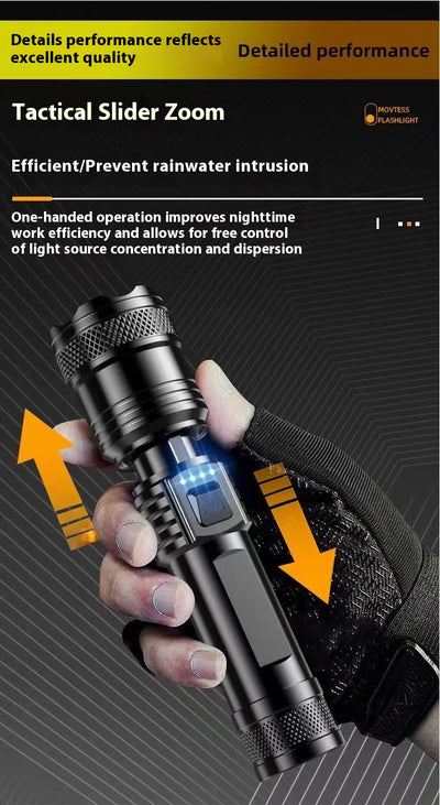 Linterna LED Recargable Profesional con Zoom Telescópico y Alcance Extendido - Image 10
