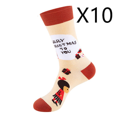 Medias Navideñas con Diseño de Papá Noel y Muñeco de Nieve - Image 20
