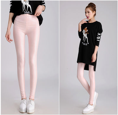 Pantalones de Cuero Skinny con Textura Snakeskin Mate - Image 6