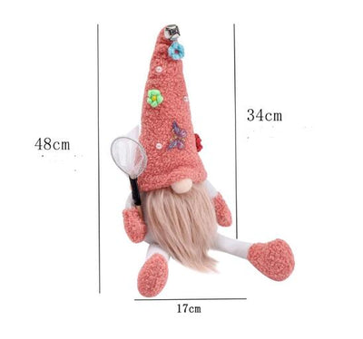 Muñeca Navideña Rudolph sin Rostro - Diseño Floral Mariposa - Image 8