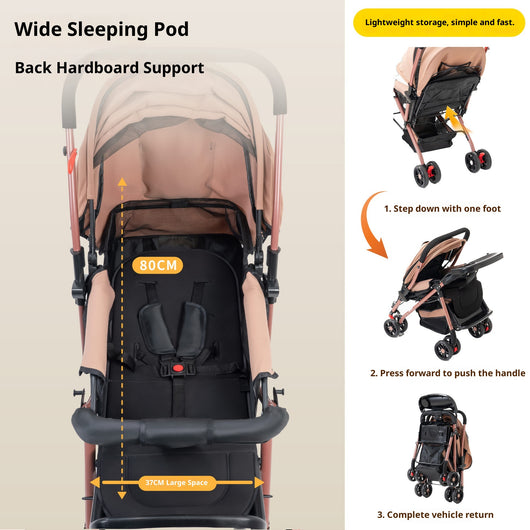 Cochecito Reversible 2 en 1 Plegable y Ligero - Image 12
