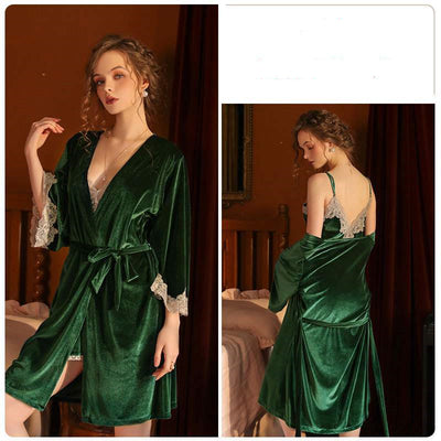 Encaje Dorado de Terciopelo con Costuras Delicadas - Image 10