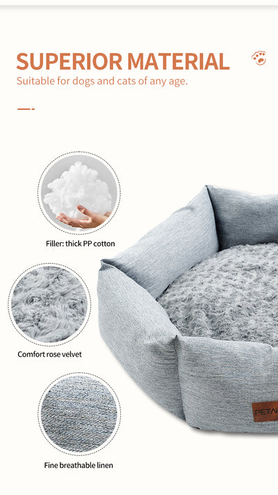 Cama Hexagonal de Terciopelo para Perros - Sofá Calmante y Acogedor - Image 14