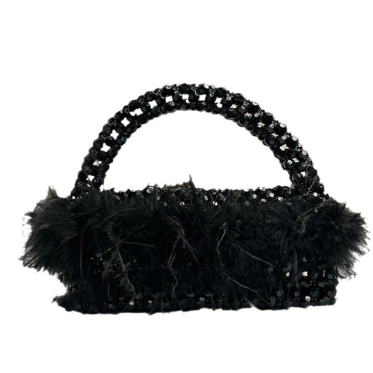 Bolso de Plumas de Avestruz Artesanal con Cuentas - Colección Otoño Invierno - Image 21