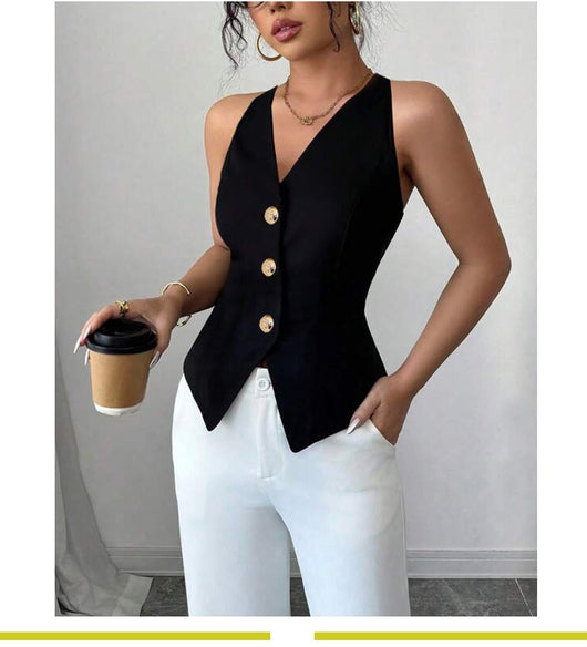 Chaleco Halter Backless Ajustable - Cardigan de Verano para Mujer - Image 7