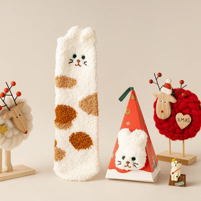 Calcetines Tubulares Suave con Diseño Tridimensional Animado para el Hogar - Image 52