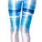 Leggins con Estampado Digital Cielo Azul, Nubes Blancas y Mar