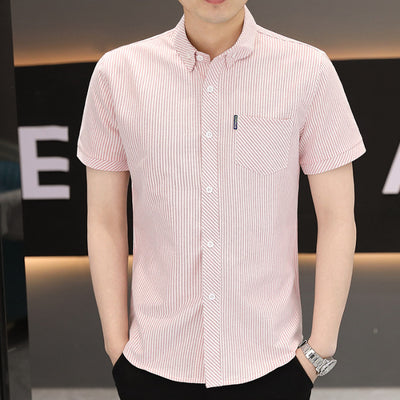 Camisa de Verano para Hombre a Rayas Resistente a Arrugas - Image 15