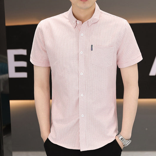 Camisa de Verano para Hombre a Rayas Resistente a Arrugas - Image 15