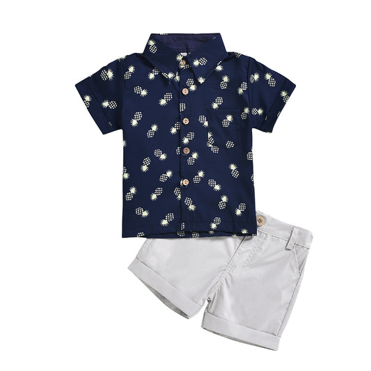 Conjunto Casual Piña - Playera y Shorts Estampado
