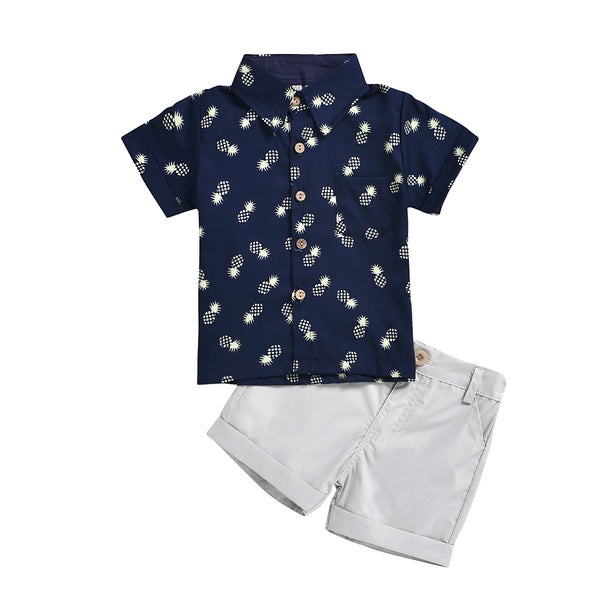 Conjunto Casual Piña - Playera y Shorts Estampado
